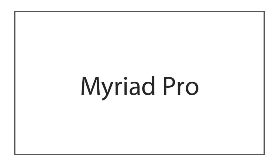 Myriad Pro Font Download Free License Font