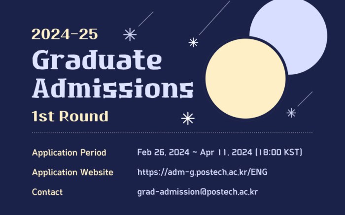 Postech graduate admissions s2 2