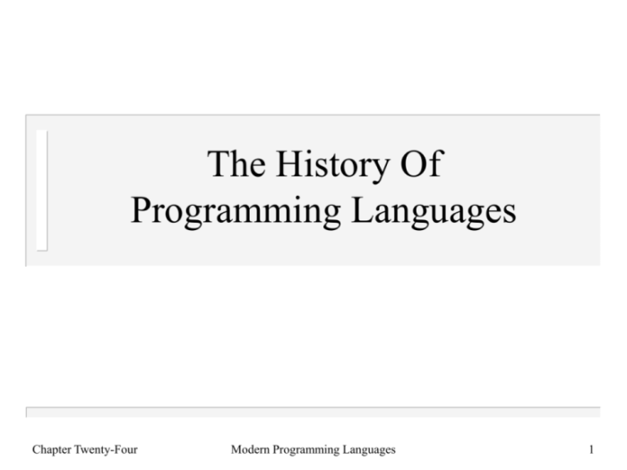 Programming history