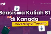 Beasiswa s1 di university of toronto kanada 2