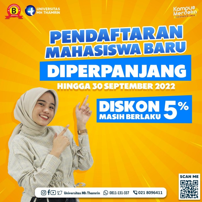 Biaya kuliah kelas karyawan universitas mh thamrin