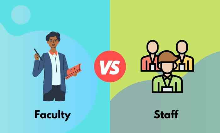 Faculty staff between difference vs differences education people