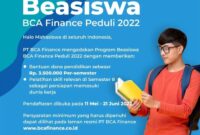 Beasiswa bca finance untuk mahasiswa s1