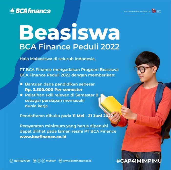 Beasiswa bca finance untuk mahasiswa s1