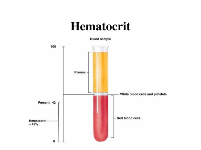 Hematocrit calculating