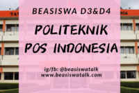 Beasiswa d3 d4 dan s1 di poltekpos dan stimlog bandung