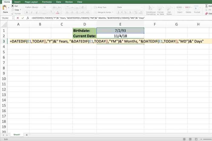 Cara menghitung umur dengan rumus matematika