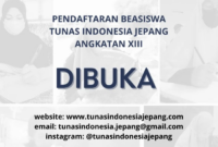 Beasiswa tunas indonesia jepang untuk pelajar sma smk ma