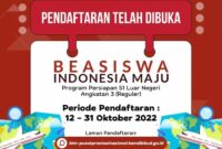 Beasiswa indonesia maju program bergelar degree luar negeri s1 1