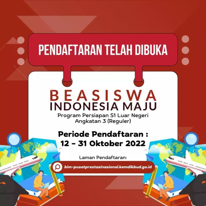 Beasiswa indonesia maju program bergelar degree luar negeri s1 1