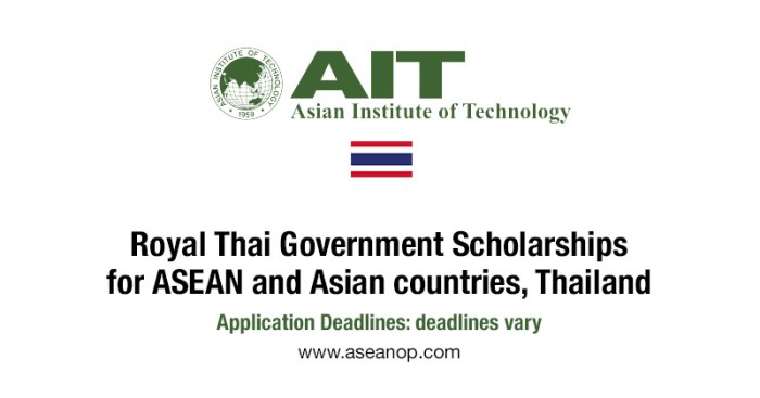 Royal thai government scholarship asian institute of technology s2 s3 1