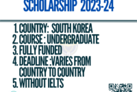 Global korea scholarship 2023 undergraduate s1 1