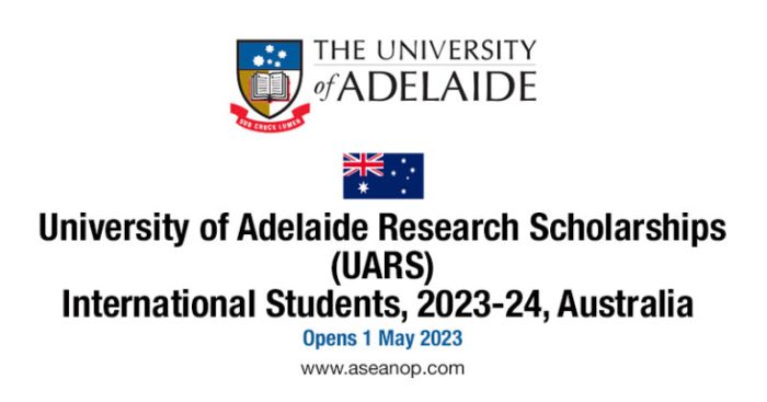 University of adelaide research scholarships uars international students s2 s3 2