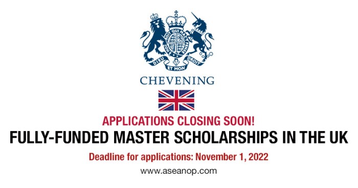 Beasiswa s2 chevening dari pemerintah inggris