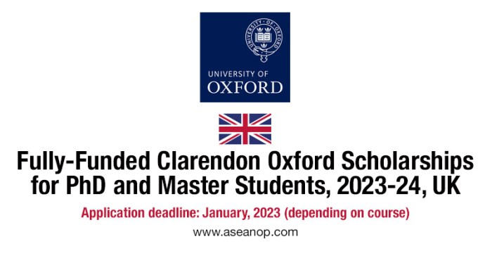 Beasiswa s2 dan s3 dari clarendon scholarship