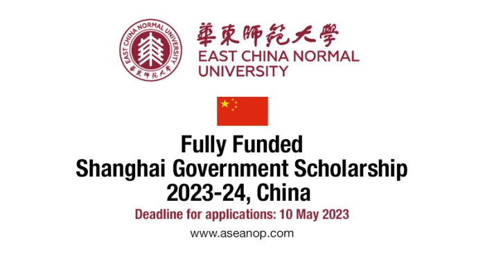 Shanghai government scholarship east china normal university s1 1