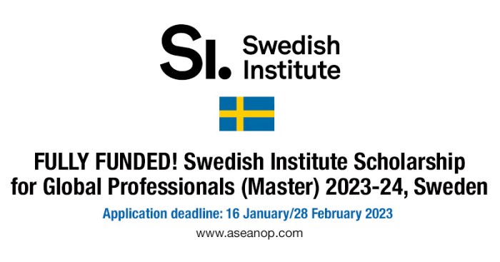 Beasiswa full s2 dari swedish institute study scholarships siss di swedia