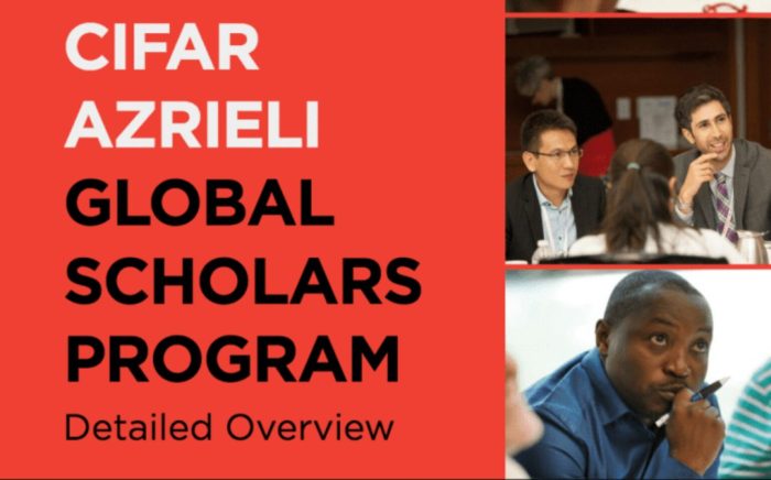 Cifar azrieli global scholars program nondegree 1