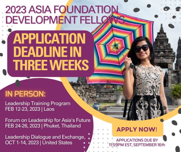 Beasiswa pelatihan skill dari asia foundation