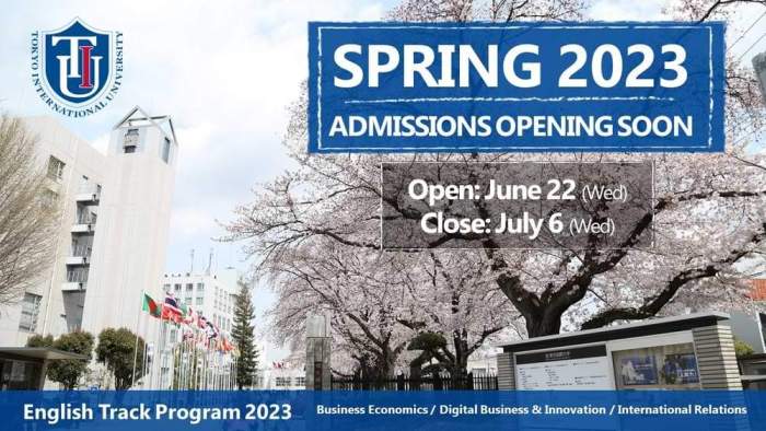 Tokyo international university graduate admissions fall intake s3 1