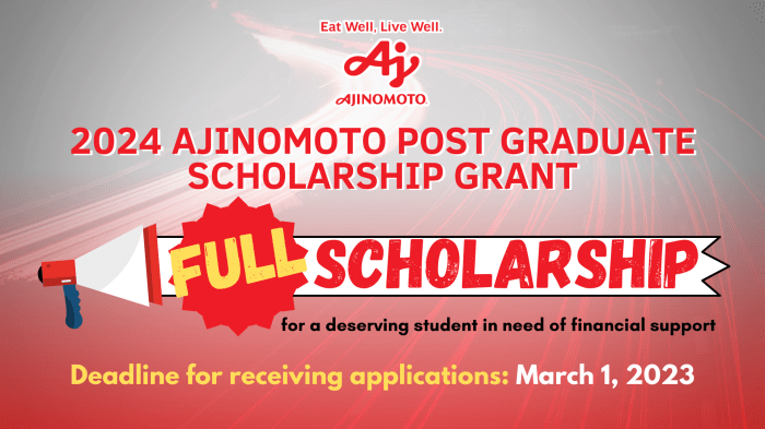 Ajinomoto scholarship 2022 s2 1