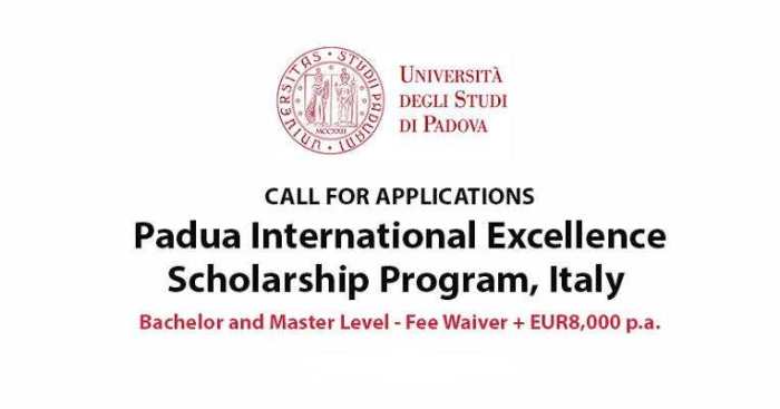 University of padua international excellence scholarship s2 1