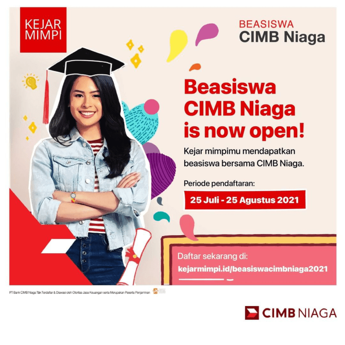 Beasiswa cimb niaga untuk mahasiswa s1 dan d4