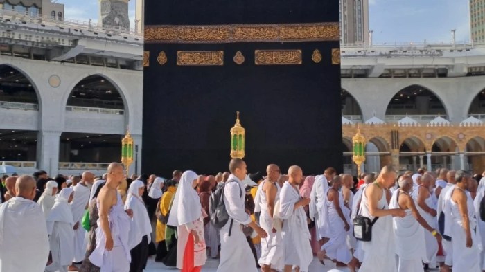 Tawaf saudi hajj pilgrimage kaaba haji arabia mekka hadsch jamaah jarak limits pilger menjaga crowds protokol jaga sesuai der terbanyak