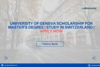 Beasiswa s2 jurusan sains di university geneva swiss