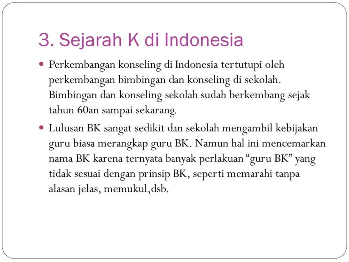 Sejarah bk di indonesia