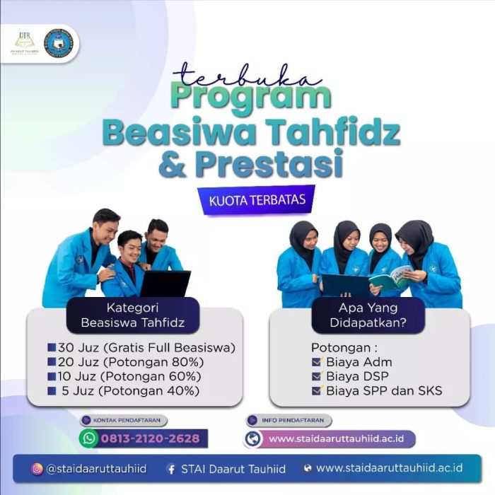 Beasiswa tahfidz untuk mahasiswa d3 dan s1 dari kemenag ri