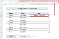 Cara menghitung umur dengan excel berdasarkan tanggal lahir