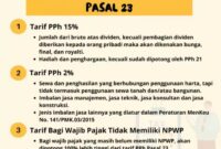 Cara menghitung pph pasal 23