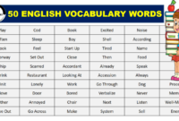 50 kosa kata dalam bahasa inggris