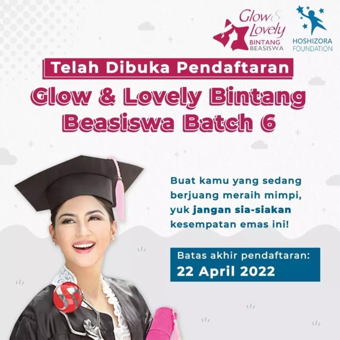 Glow lovely bintang beasiswa s1 1