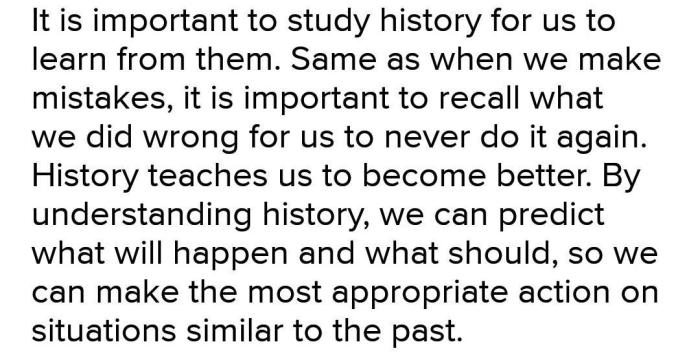 Why history study should