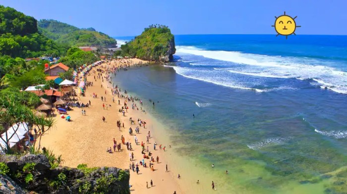 Pantai indrayanti suasana ramai saat mulai kuta indah menakjubkan eksotis yogyakarta java kaskus mewah