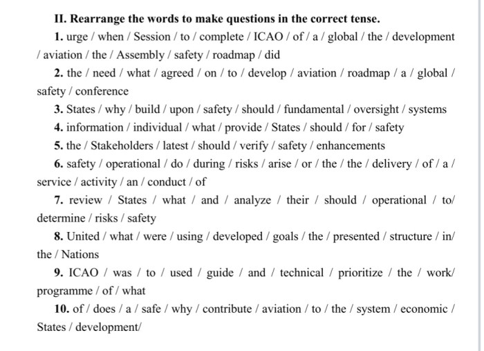 Contoh soal rearranging words dan jawabannya