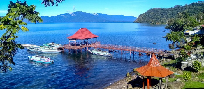 Ranau danau sumatra selatan lampung keindahan pagi bagian