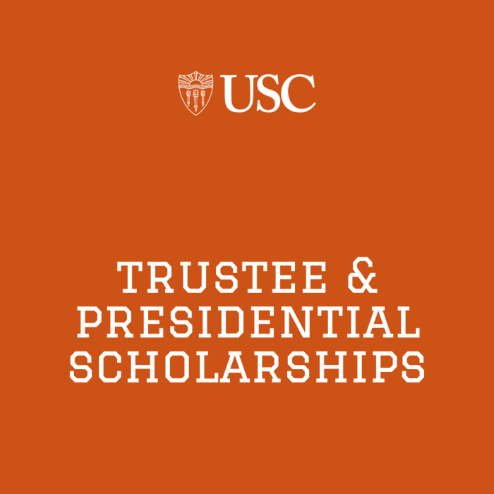 University of southern california trustee scholarship s1 1