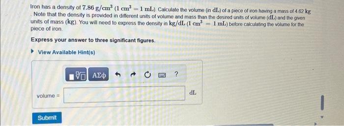 Density iron