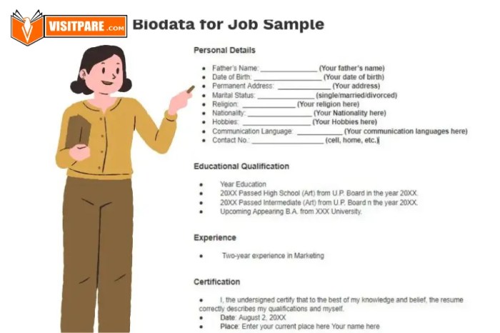 Biodata diri dalam bahasa inggris lengkap