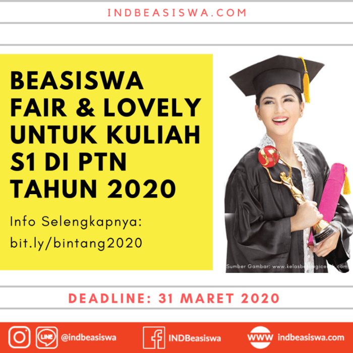 Beasiswa s1 dari program fair and lovely bintang beasiswa