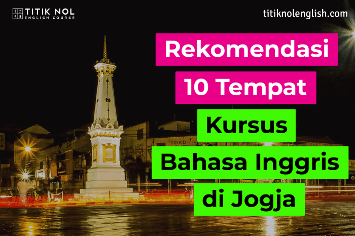 Tempat les bahasa inggris di jogja