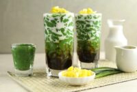 Cendol santan melaka gula minuman resipi