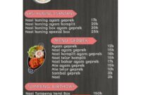 Daftar menu makanan bahasa inggris