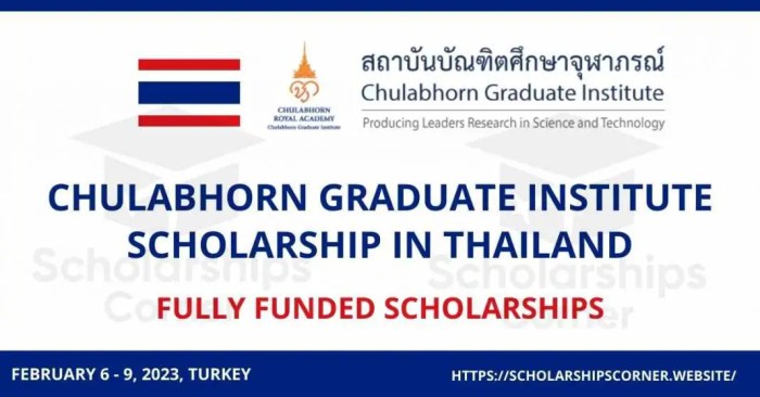 Beasiswa full s2 di chulabhorn graduate institute thailand 2017