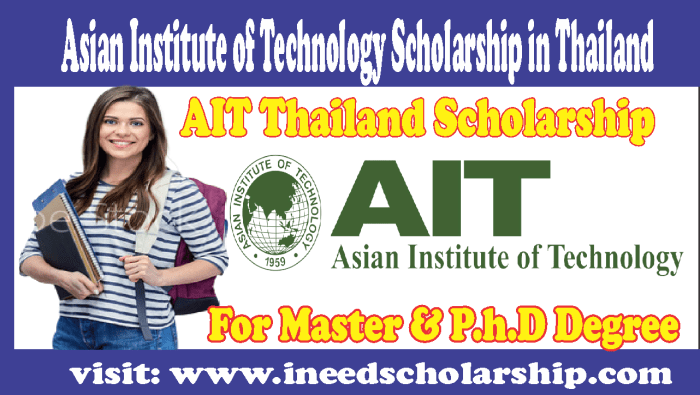 Beasiswa full s2 di asian instittute technology ait thailand