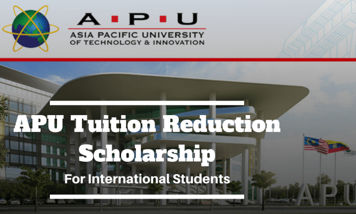 Apu tuition fee reduction scholarship fall semester s1 4