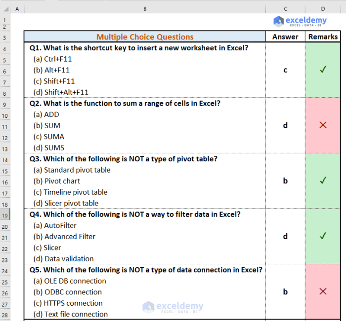 Contoh soal excel untuk pemula